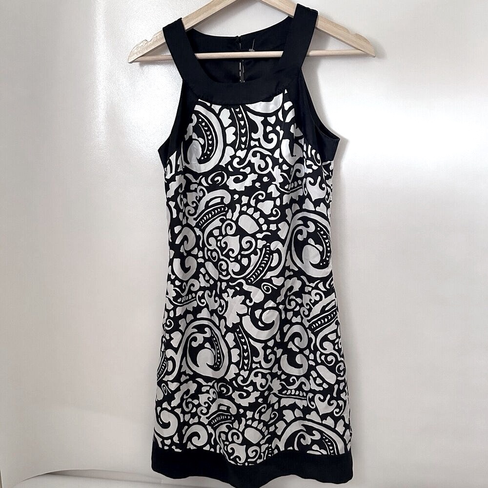 White House Black Market Dress Silk Sheath Sleeveless Career Casual Part…